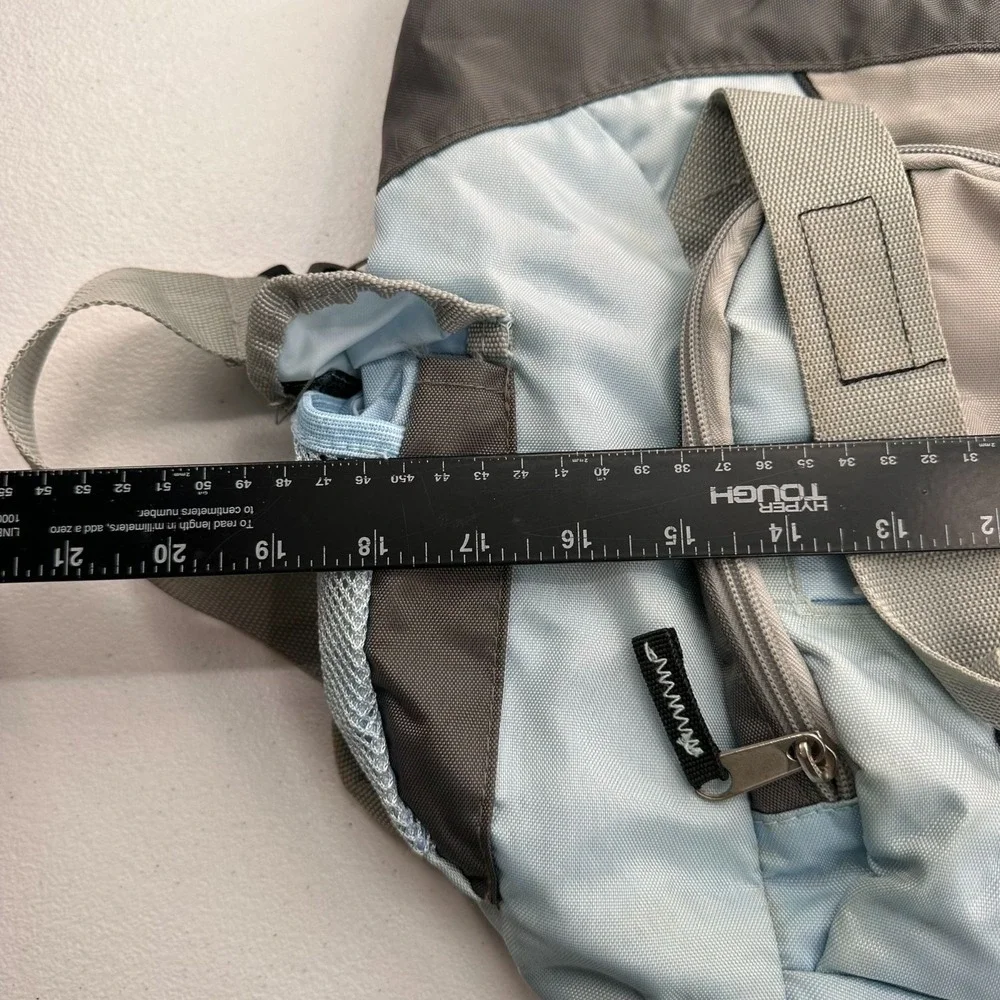 C9 By Champion Gray & Light Blue Gym Tote Bag With Adjustable Strap Duffle Cargo
